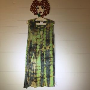 UMGEE Green Tie Dye Abstract Swing Dress Size M